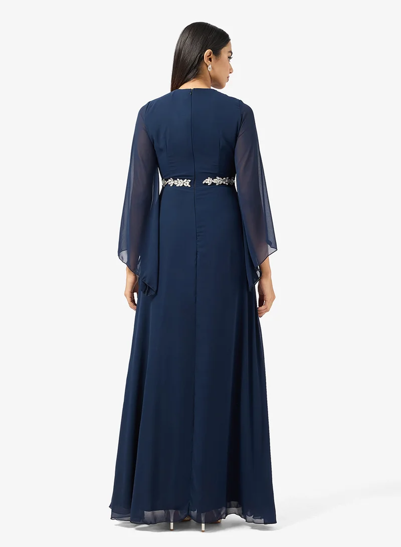 Khizana Flared Sleeve A-line Dress